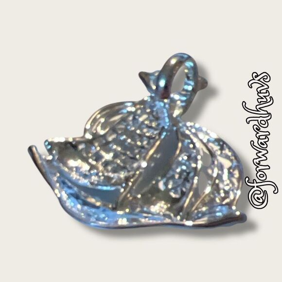 Bundle Sale 3 for $15 | Silver Tone Boat Pendant – 1.75” - Picture 3 of 8